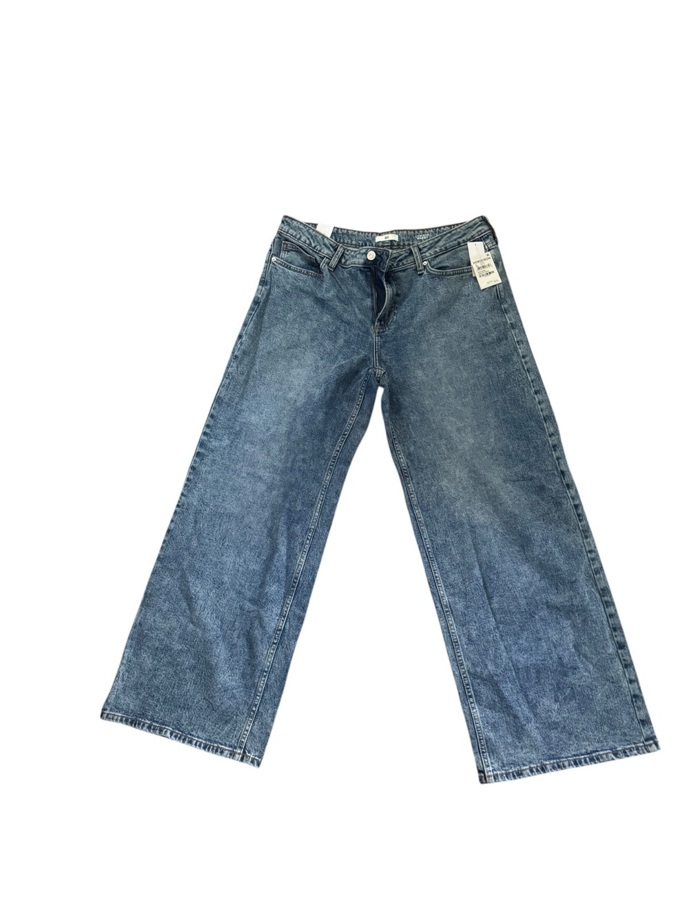 NWT BP Women's Wide Leg Baggy Blue Jeans